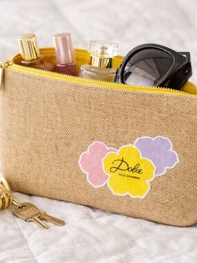 Dolce & Gabbana Cosmetic Pouch Designer Makeup Bag Travel Toiletry Case D&G